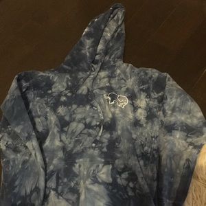 Blue tiedye ivory Ella hoodie